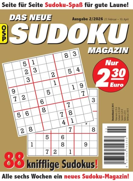 Das Neue Sudoku – Nr 2 2026 Cover