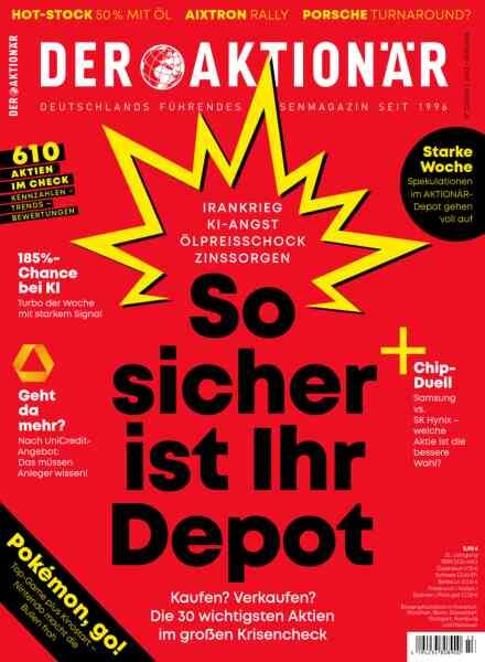 Der Aktionar – 20 Marz 2026 Cover