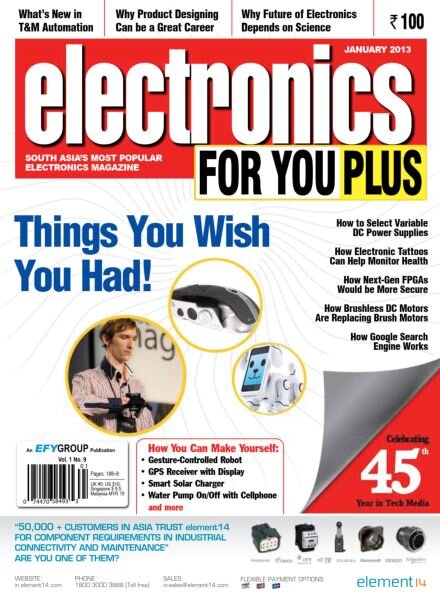 Electronics For You – January 2013 Cover