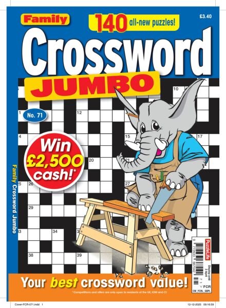 Family Crossword Jumbo – March 2026 Cover