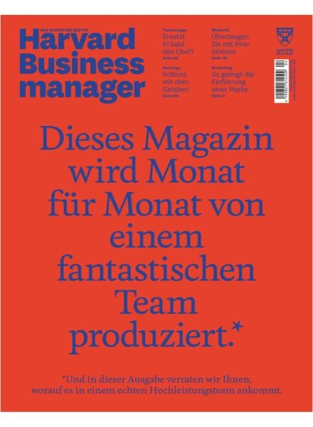 Harvard Business Manager – April 2023 Cover