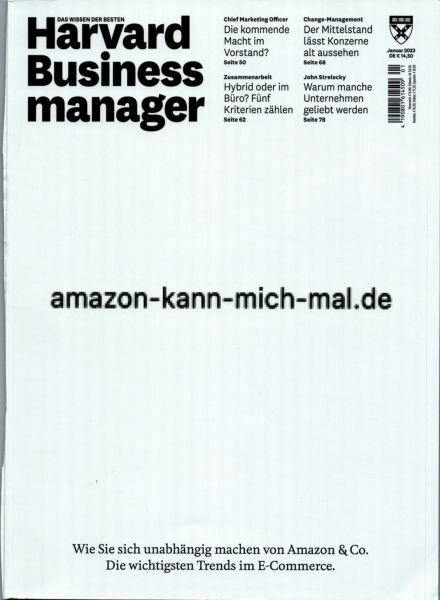 Harvard Business Manager – Januar 2023 Cover