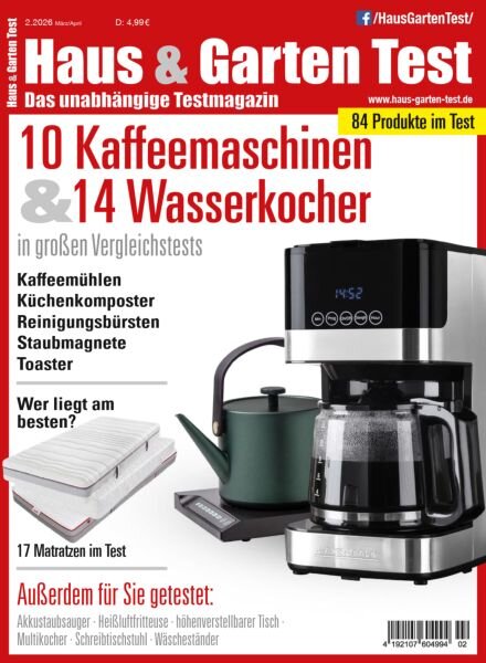 Haus & Garten Test – Marz-April 2026 Cover