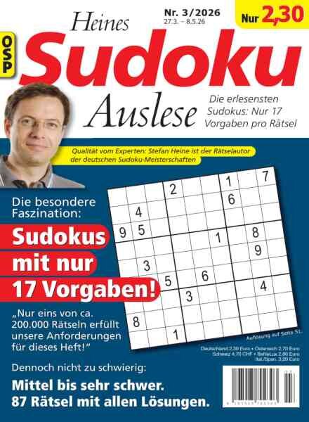 Heines Sudoku Auslese – Nr 3 2026 Cover