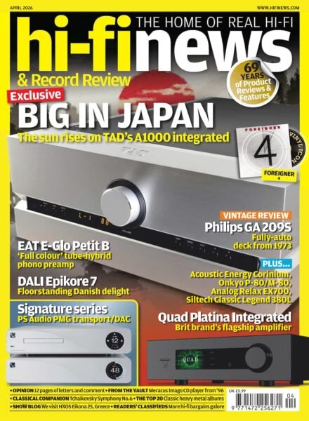 Hi-Fi News – April 2026 Cover