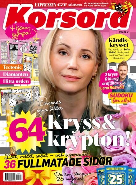 Korsord – 2 Mars 2026 Cover