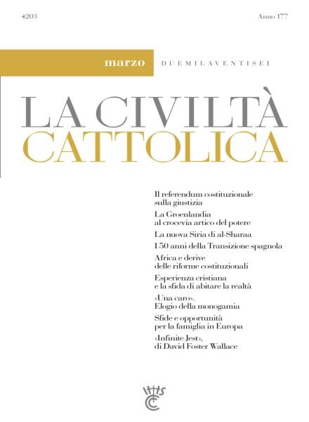 La Civilta Cattolica – Marzo 2026 Cover