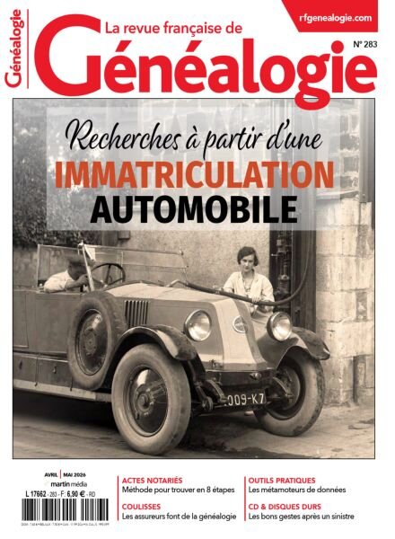 La Revue francaise de Genealogie – Avril-Mai 2026 Cover