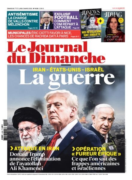Le Journal du dimanche – 1 Mars 2026 Cover
