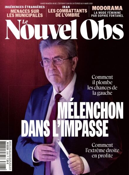 Le Nouvel Obs – 26 Fevrier 2026 Cover