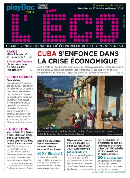 L’eCO – 27 Fevrier 2026 Cover