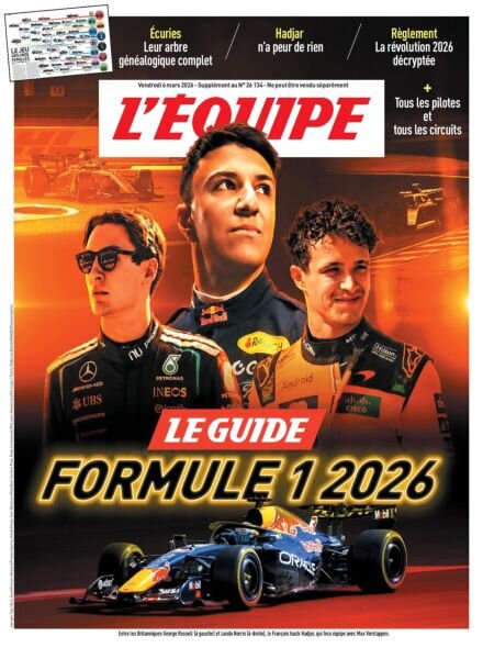 L’Equipe Supplement – 6 Mars 2026 Cover