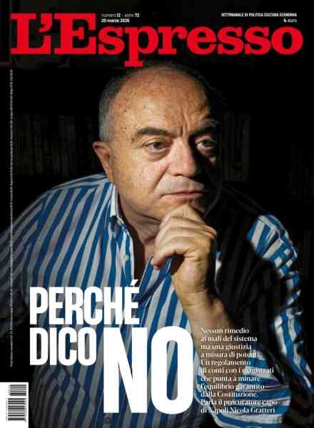 L’Espresso – 20 Marzo 2026 Cover
