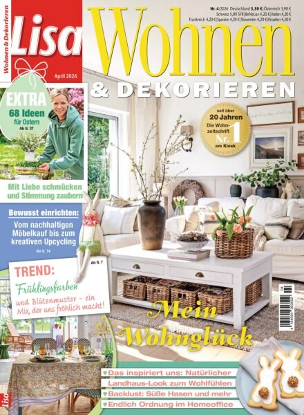 Lisa Wohnen & Dekorieren – April 2026 Cover