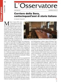 L’Osservatore – 14 Marzo 2026