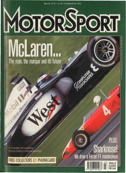Motor Sport Magazine – March 1999 Cover