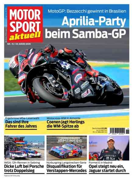 Motorsport aktuell – 24 Marz 2026 Cover