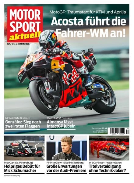 Motorsport aktuell – 3 Marz 2026 Cover