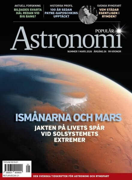 Popular Astronomi – Mars 2026 Cover