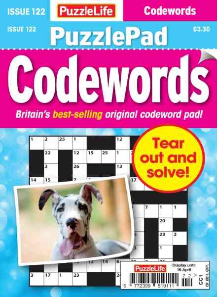 PuzzleLife PuzzlePad Codewords – March 2026 Cover