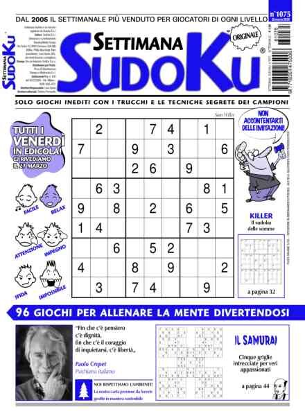 Settimana Sudoku – 20 Marzo 2026 Cover