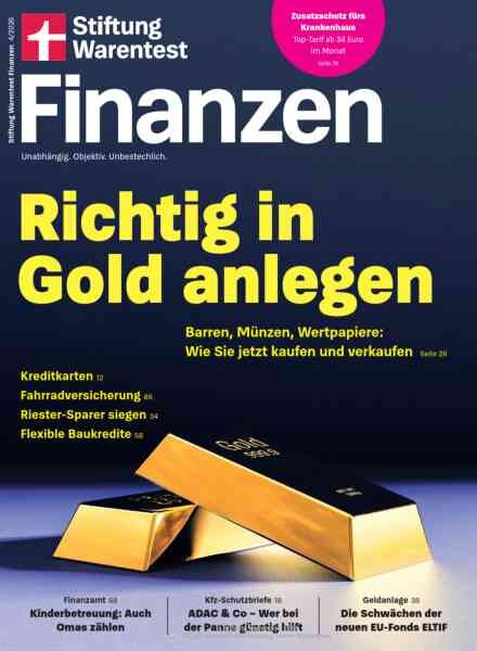 Stiftung Warentest Finanzen – April 2026 Cover