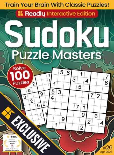 Sudoku Puzzle Masters – April 2026 Cover