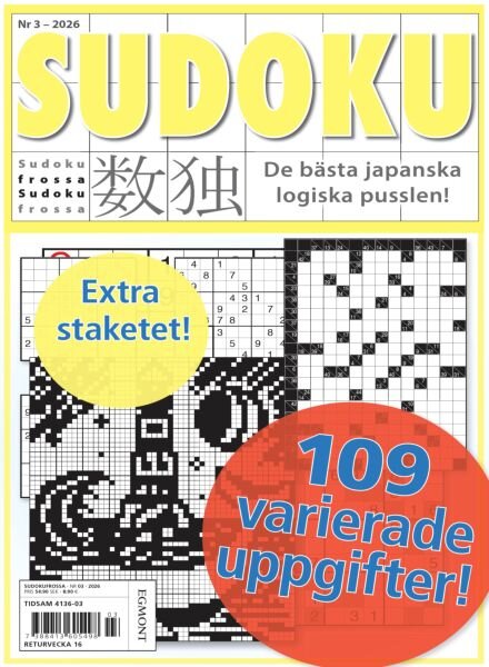 SudokuFrossa – Mars 2026 Cover
