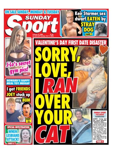 Sunday Sport – 15 February 2026 Cover