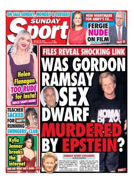 Sunday Sport – 23 February 2026 Cover