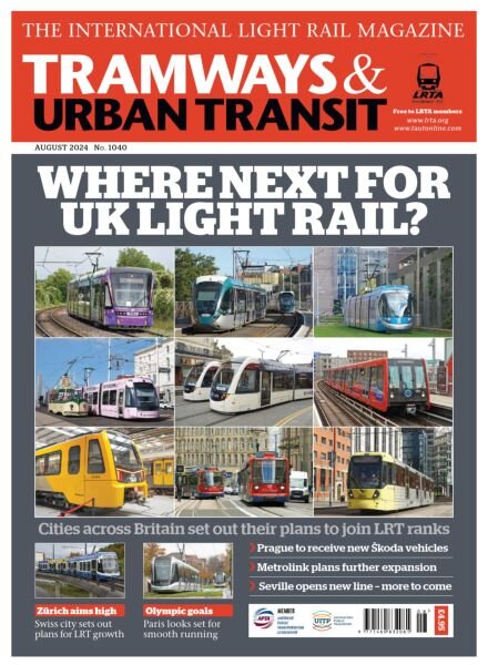 Tramways & Urban Transit – August 2024 Cover