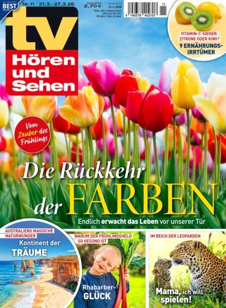 TV HOren und Sehen – 13 Marz 2026 Cover