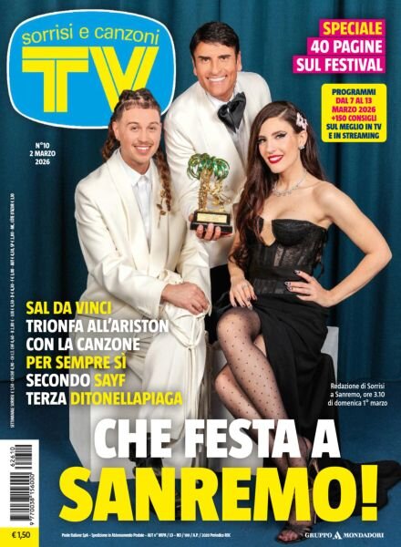 TV Sorrisi e Canzoni – 2 Marzo 2026 Cover