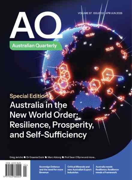 AQ Australian Quarterly – April-June 2026 Cover
