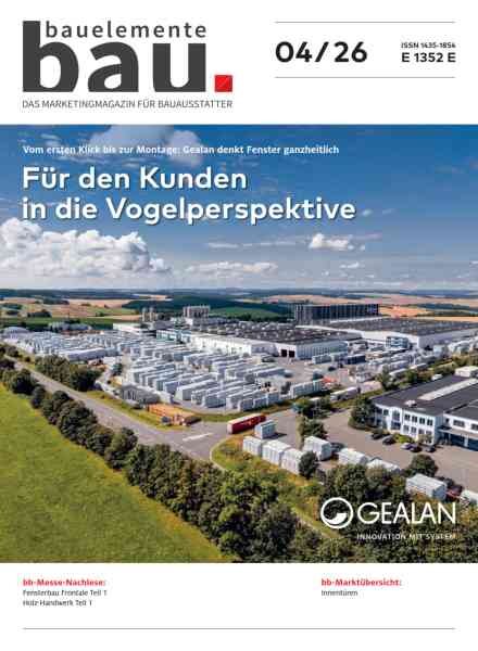 Bauelemente Bau – April 2026 Cover