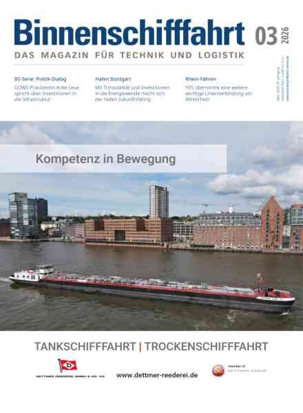 Binnenschifffahrt – Marz 2026 Cover