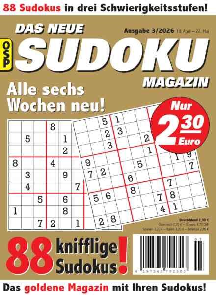 Das Neue Sudoku – Nr 3 2026 Cover