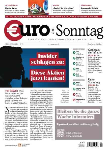 Euro am Sonntag – 2 April 2026 Cover