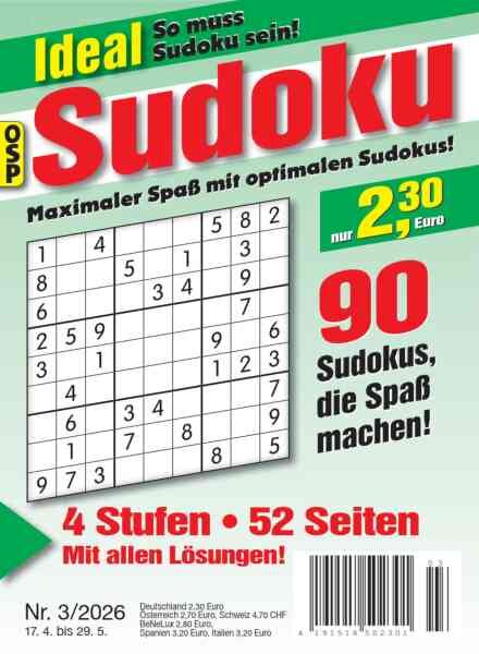 Ideal Sudoku – Nr 3 2026 Cover