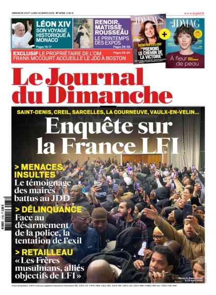 Le Journal du dimanche – 29 Mars 2026 Cover