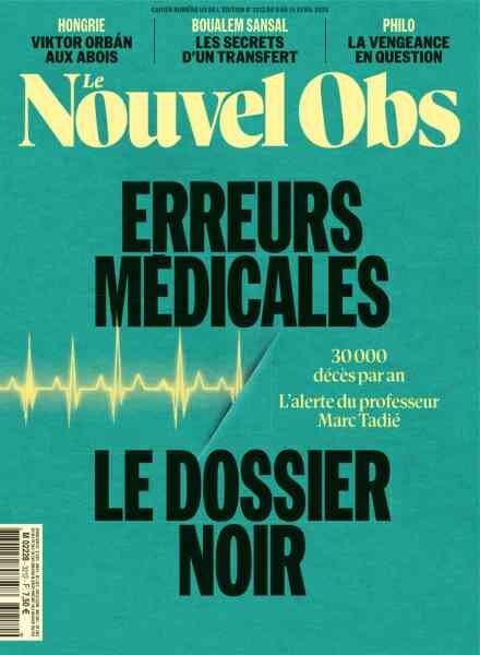 Le Nouvel Obs – 9 Avril 2026 Cover