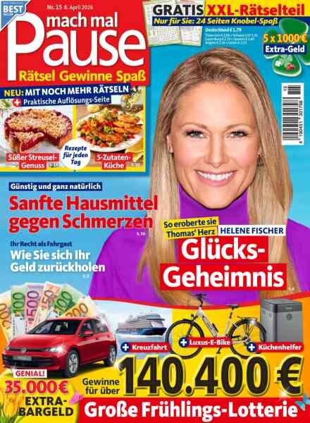 Mach mal Pause – 8 April 2026 Cover