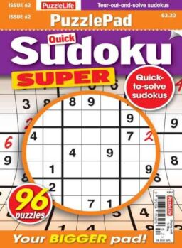 PuzzleLife PuzzlePad Sudoku Super – April 2026