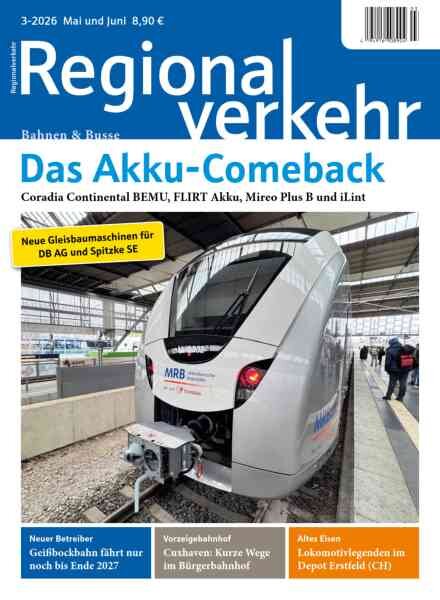 Regionalverkehr – Mai-Juni 2026 Cover