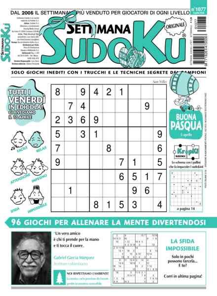 Settimana Sudoku – 3 Aprile 2026 Cover