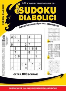 Solo Sudoku Diabolici – Maggio-Luglio 2026