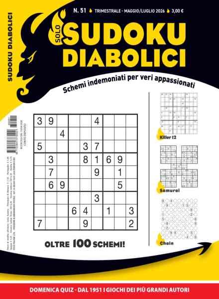 Solo Sudoku Diabolici – Maggio-Luglio 2026 Cover