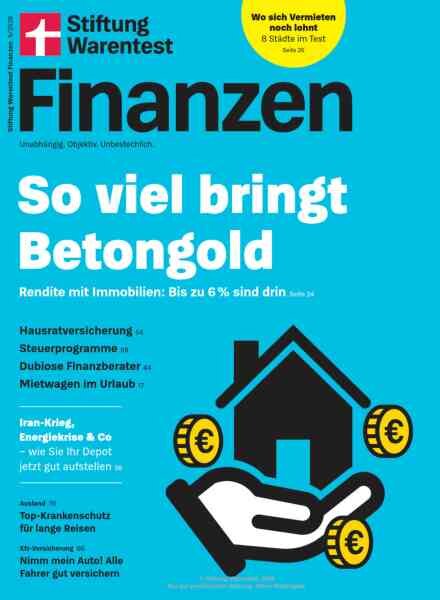 Stiftung Warentest Finanzen – Mai 2026 Cover