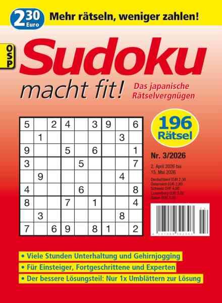 Sudoku macht fit – Nr 3 2026 Cover