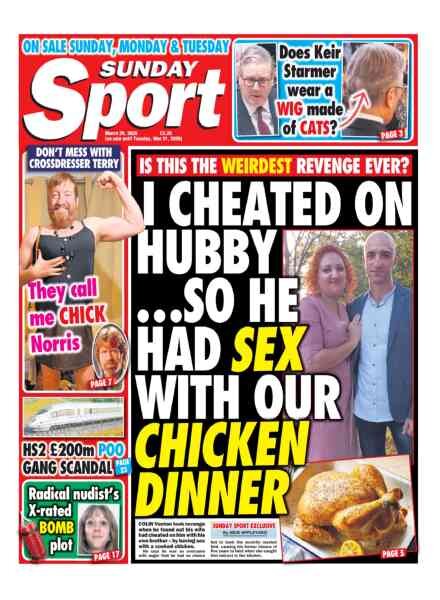 Sunday Sport – 29 March 2026 Cover